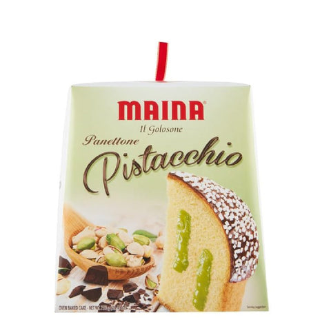 3x Maina Panettone Pistacchio Traditional Italian Christmas dessert: Christmas cake with pistachio cream (750g) – original product