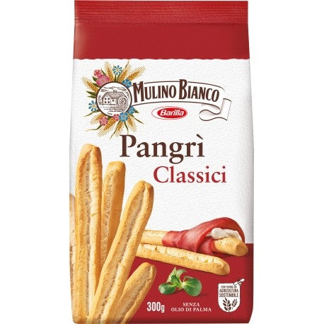 16x Mulino Bianco Pangrì Grissini Crostini with Sustainable Flour 300 g