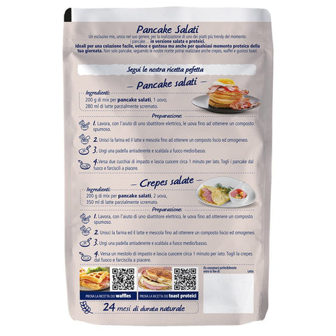 Le Farine Magiche Lo conte Mix Per Pancake Salati Flour for Savory Pancakes 8x200 g