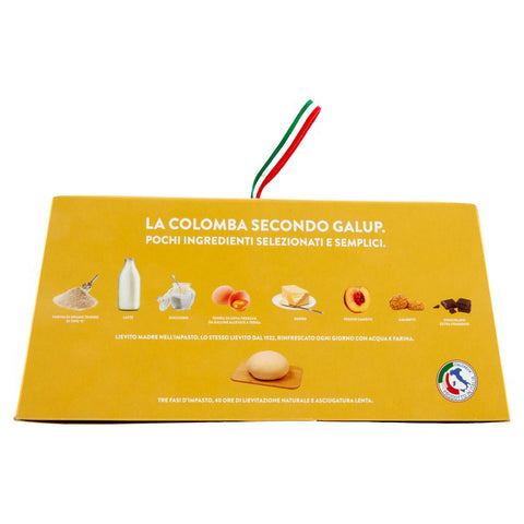 GALUP La Colomba Amaretto, cioccolato e pesca Easter Colomba with Amaretto, Chocolate and Peach 750g