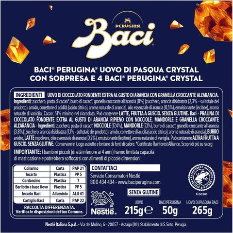 3x Baci Perugina Uovo Pasqua Crystal 265g