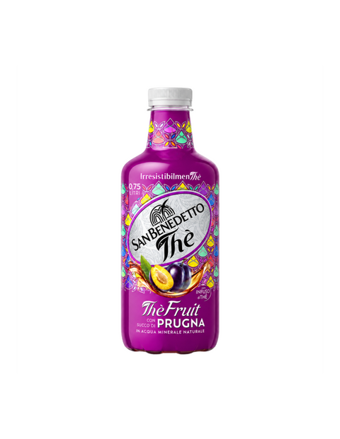 6x San Benedetto, Thè Fruit Prugna Non-Alcoholic Tea and Plum Juice Drink 0.75L PET
