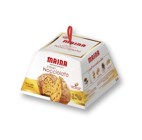 4x Maina Panettone Il Gran Nocciolato classic with hazelnut glaze 750g