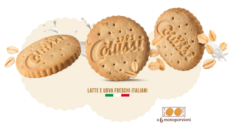 6x Colussi Frollino con latte e fiocchi d’avena Biscuit with milk and oat flakes 288gr