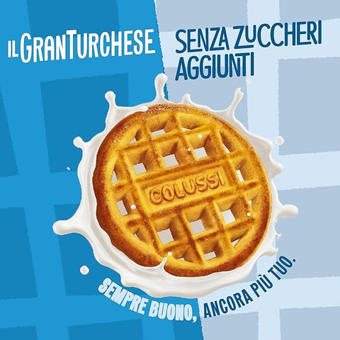 3x GranTurchese Senza Zuccheri Aggiunti Shortbread Biscuits with Holes, Italian Flour 340g 6 Freshness-Saving Packs