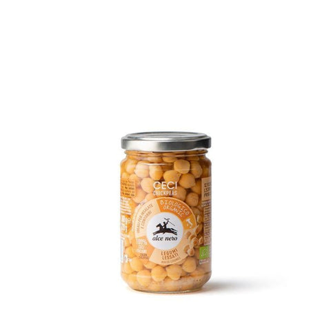 Alce Nero Ceci lessati Bio Organic boiled chickpeas 6x300g - Italian Gourmet UK