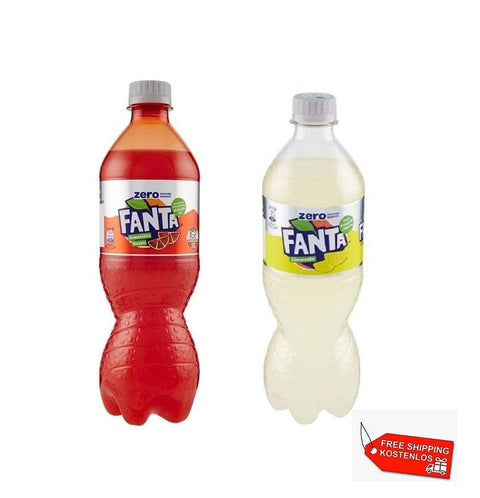 Test pack Fanta Zero Aranciata Rossa Blood Orange & Lemon PET 12x1L - Italian Gourmet UK