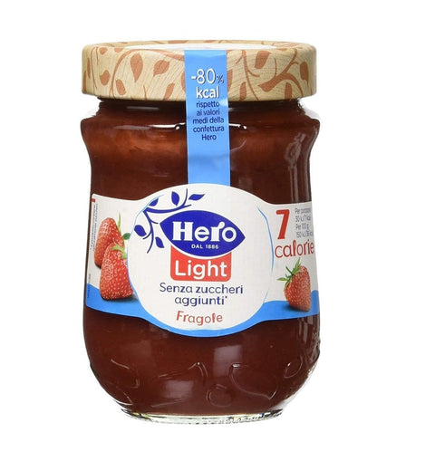 Hero Marmellata Fragole Light Strawberries jam mega pack 6x280g - Italian Gourmet UK