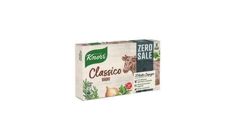Knorr Dado Classico Zero Sale Soup Cubes Zero Salt 8 Cubes  72g - Italian Gourmet UK