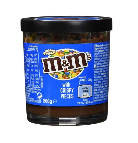 M & M'S Crema Crispy Cacao Spalmabile al gusto di nocciola con palline colorate croccanti 200g - Italian Gourmet UK