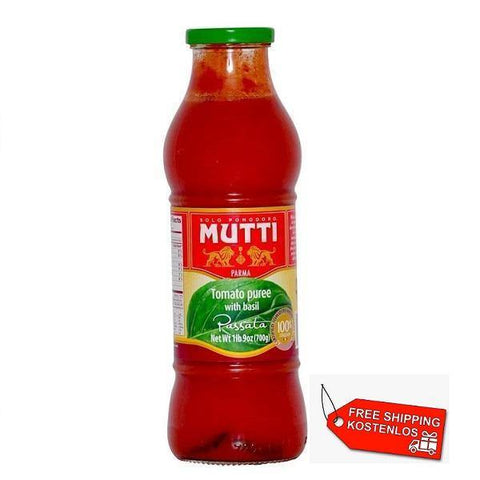 12x Mutti Passata al basilico basil puree tomatoes 700g - Italian Gourmet UK