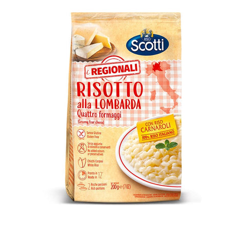 Riso Scotti Rice Riso Scotti i Regionali Risotto alla Lombarda Quattro Formaggi Four Cheeses 200g 8001860189807