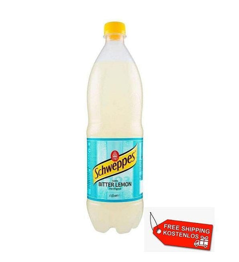 12x Schweppes Bitter Lemon Italian soft drink PET 1 liter - Italian Gourmet UK